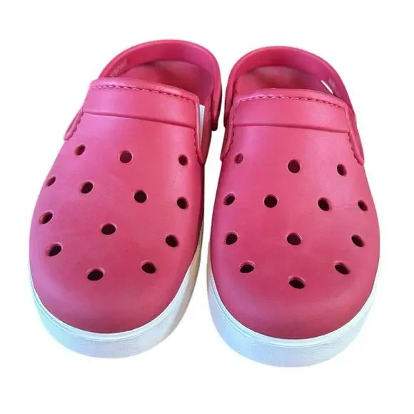 Crocs Red Slip On Clogs Comfort Casual Shoes M9 W11 - Picture 3 of 6